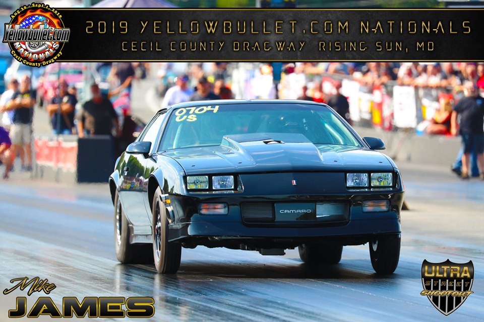 Mike James Racing Camaro competing at Yellowbullet Nationals